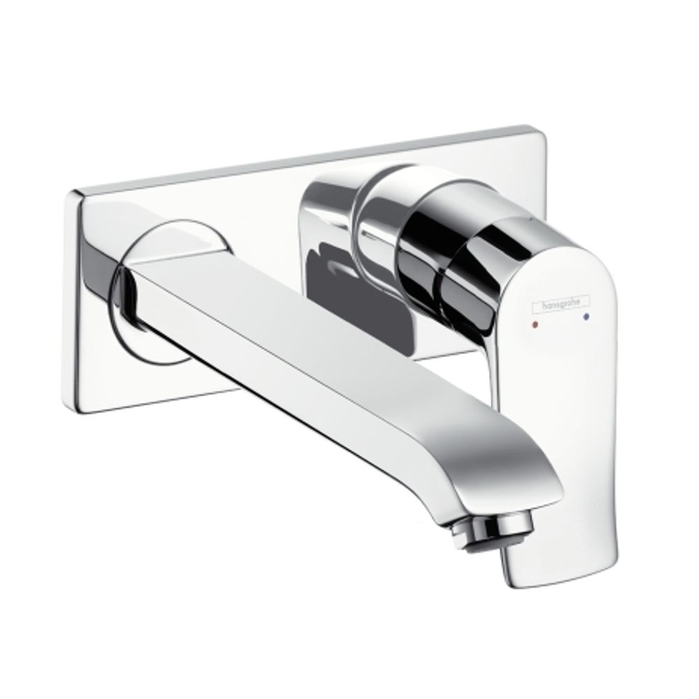 hansgrohe Metris Einhebel-Waschtischmischer Unterputz für Wandmontage mit Auslauf 22,5 cm Chrom, 31086000