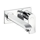 hansgrohe Metris Einhebel-Waschtischmischer Unterputz für Wandmontage mit Auslauf 22,5 cm Chrom, 31086000