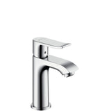 hansgrohe Metris Einhebel-Waschtischmischer 100 für Handwaschbecken mit Zugstangen-Ablaufgarnitur Chrom, 31088000