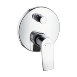 hansgrohe Metris Einhebel-Wannenmischer Unterputz mit integrierter Sicherungskombination nach EN1717 für iBox universal Chrom, 31487000