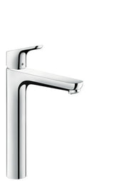 hansgrohe Focus Einhebel-Waschtischmischer 230 für Aufsatzwaschtische mit Zugstangen-Ablaufgarnitur Chrom, 31531000
