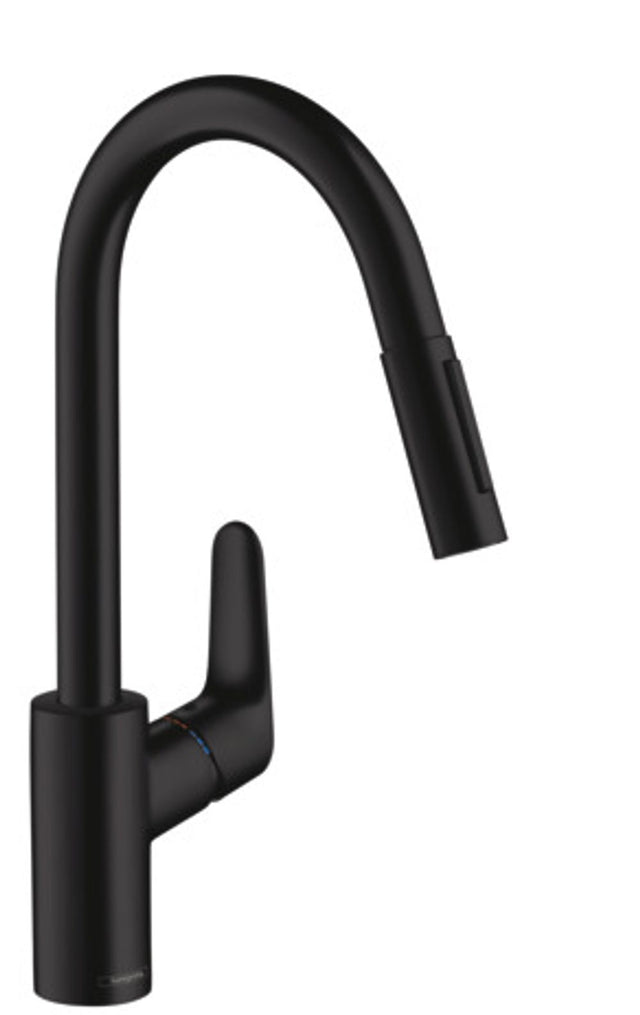Hansgrohe HG Spültischmischer 240 Focus M41 Ausziehbrause 2jet mattschwarz, 31815670