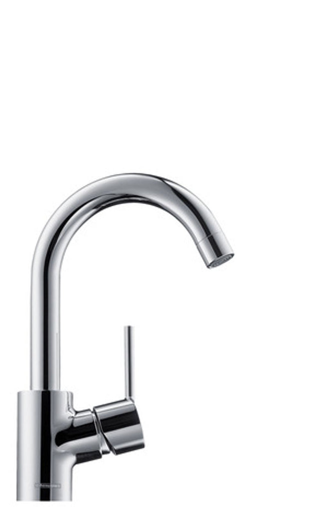 hansgrohe Talis S Einhebel-Waschtischmischer 200 mit Schwenkauslauf und Zugstangen-Ablaufgarnitur Chrom, 32070000