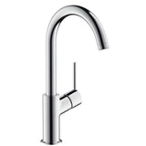 hansgrohe Talis Einhebel-Waschtischmischer 210 mit Schwenkauslauf und Push-Open Ablaufgarnitur Chrom, 32082000