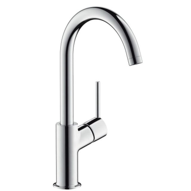 hansgrohe Talis Einhebel-Waschtischmischer 210 mit Schwenkauslauf und Push-Open Ablaufgarnitur Chrom, 32082000