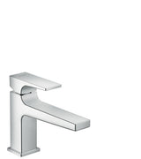 hansgrohe Metropol Einhebel-Waschtischmischer 100 mit Hebelgriff und Push-Open Ablaufgarnitur Chrom, 32502000