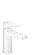 hansgrohe Metropol Einhebel-Waschtischmischer 110 mit Hebelgriff und Push-Open Ablaufgarnitur Mattweiß, 32507700