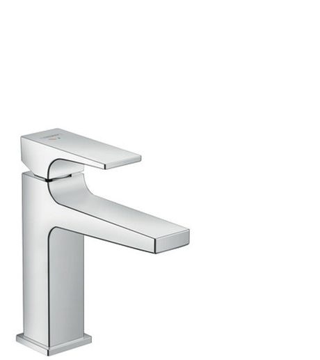 hansgrohe Metropol Einhebel-Waschtischmischer 110 CoolStart mit Hebelgriff und Push-Open Ablaufgarnitur Chrom, 32508000