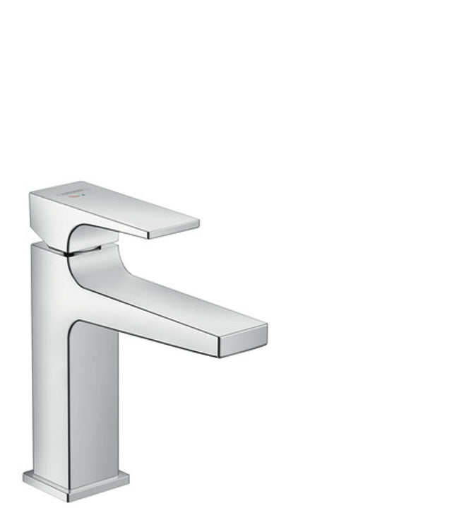 hansgrohe Metropol Einhebel-Waschtischmischer 110 CoolStart mit Hebelgriff und Push-Open Ablaufgarnitur Chrom, 32508000