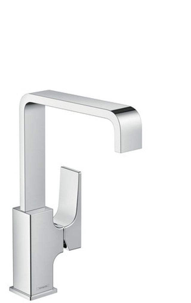 hansgrohe Metropol Einhebel-Waschtischmischer 230 mit Hebelgriff und Push-Open Ablaufgarnitur Chrom, 32511000