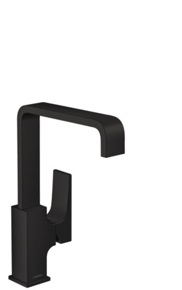 hansgrohe Metropol Einhebel-Waschtischmischer 230 mit Hebelgriff und Push-Open Ablaufgarnitur Mattschwarz, 32511670
