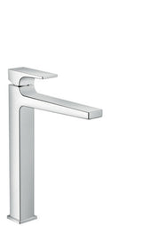 hansgrohe Metropol Einhebel-Waschtischmischer 260 mit Hebelgriff für Aufsatzwaschtische Push-Open Ablaufgarnitur Chrom, 32512000