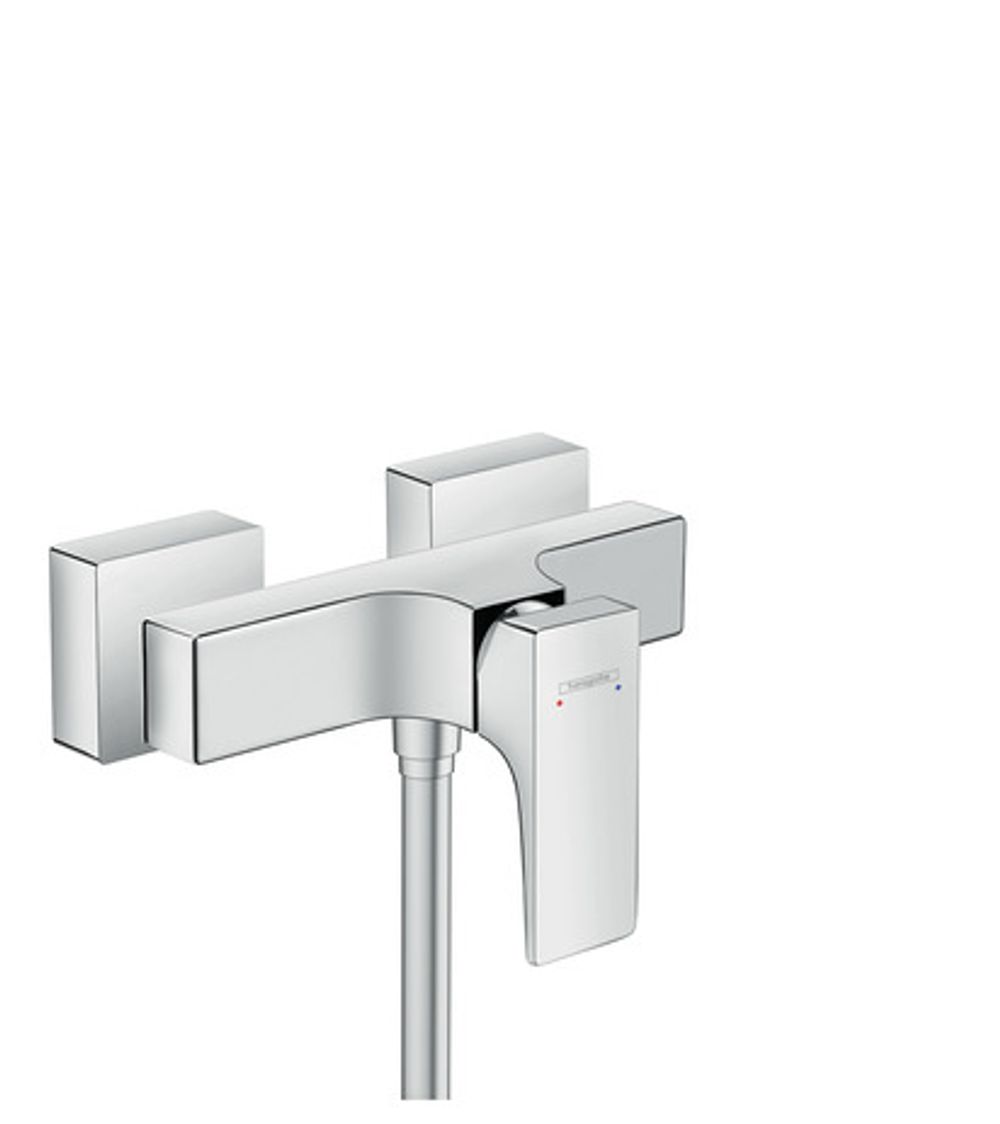 hansgrohe Metropol Einhebel-Brausemischer Aufputz mit Hebelgriff Chrom, 32560000