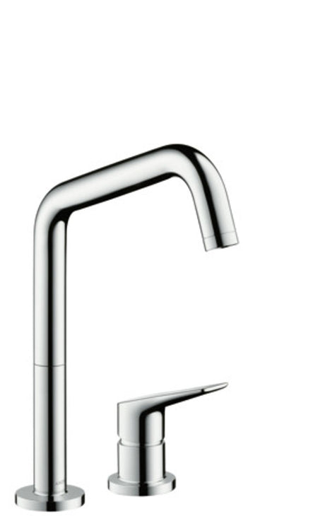 AXOR HG 2-Loch Spültischmischer Axor Citterio M steel mit Schwenkauslauf, 34820800