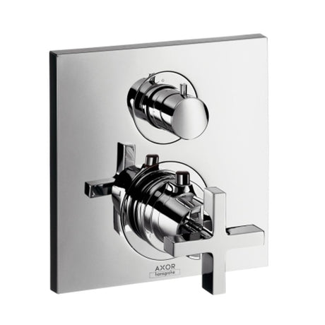 AXOR Citterio Thermostat Unterputz mit Absperrventil und Kreuzgriff Chrom, 39705000