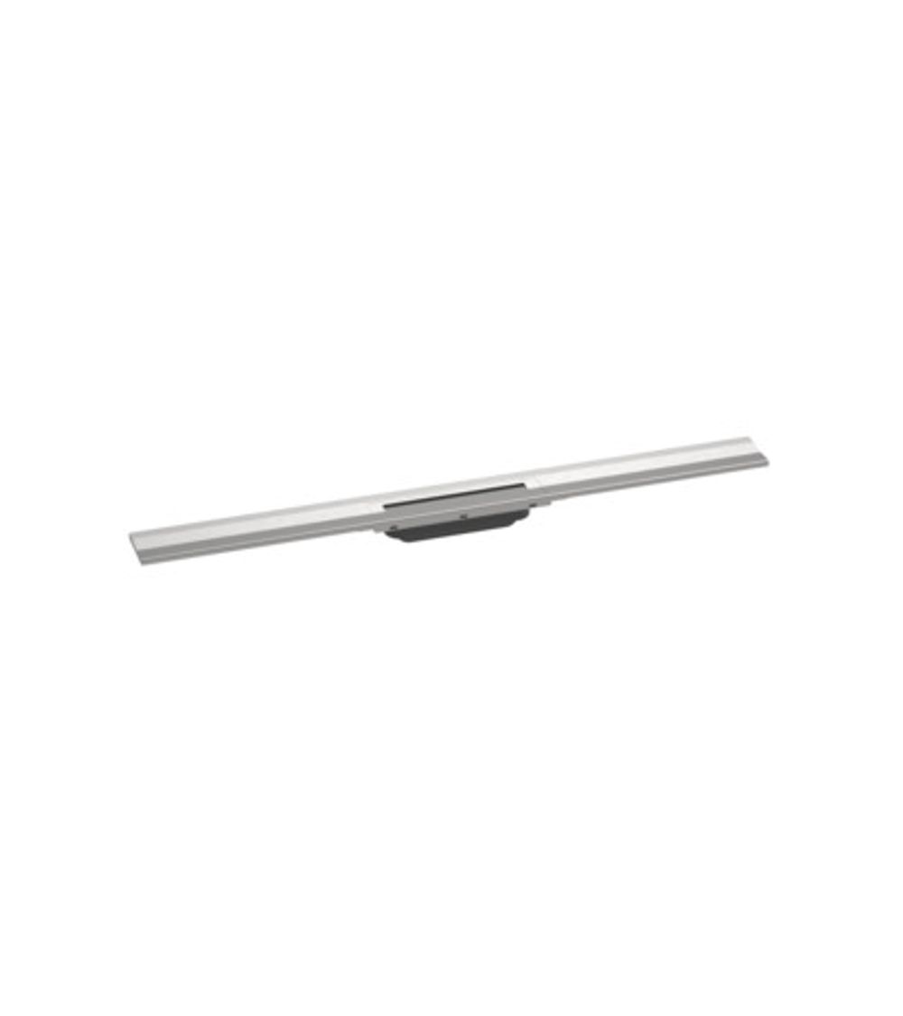 hansgrohe RainDrain Flex Fertigset Duschrinne 900 kürzbar zur Wandmontage Edelstahl gebürstet, 56052800