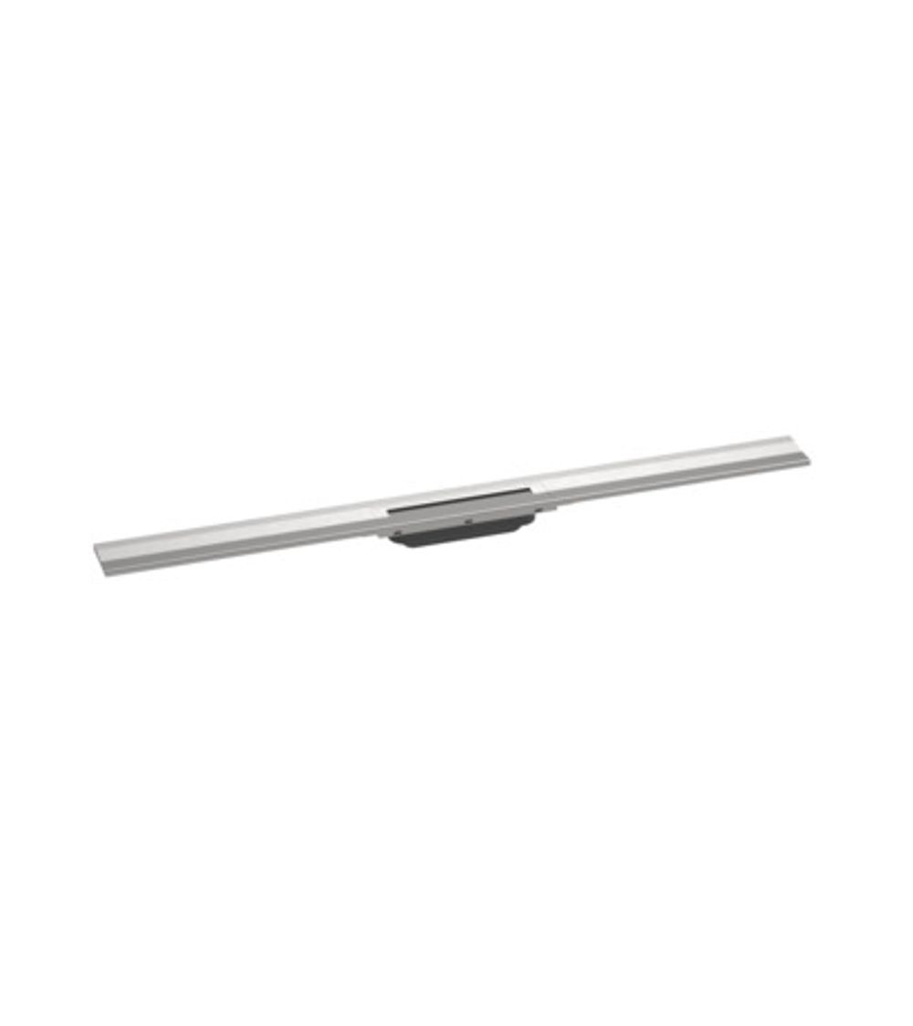 hansgrohe RainDrain Flex Fertigset Duschrinne 1000 kürzbar zur Wandmontage Edelstahl gebürstet, 56053800