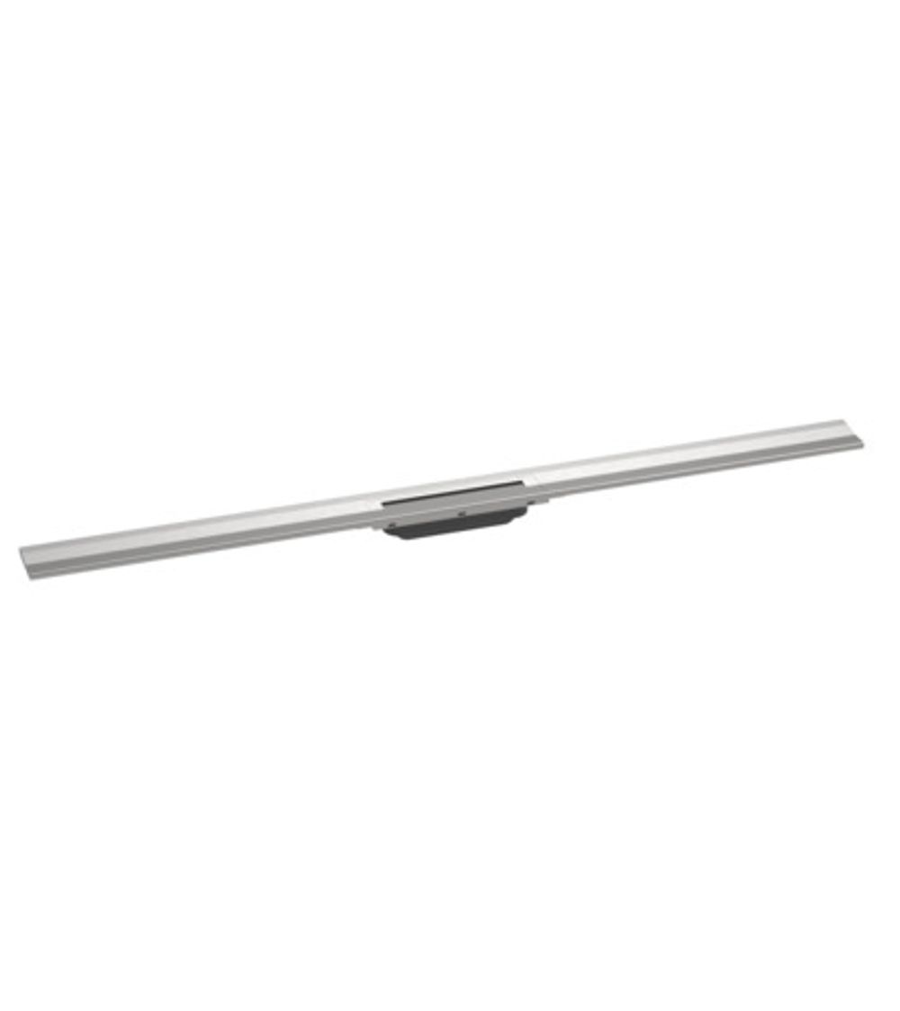 hansgrohe RainDrain Flex Fertigset Duschrinne 1200 kürzbar zur Wandmontage Edelstahl gebürstet, 56054800