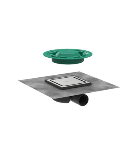 hansgrohe RainDrain Spot Komplettset Punktablauf 150/150 Edelstahl gebürstet, 56055800
