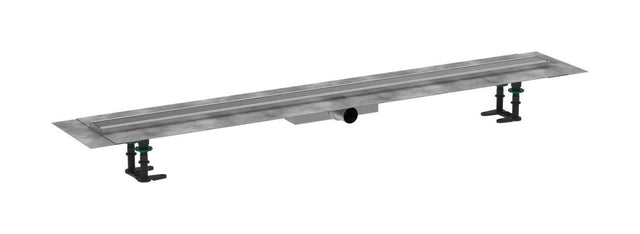 hansgrohe RainDrain Compact Komplettset Duschrinne 1200 für flache Installation Edelstahl gebürstet, 56172800