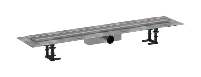 hansgrohe RainDrain Compact Komplettset Duschrinne 900 für Standardinstallation Edelstahl gebürstet, 56180800