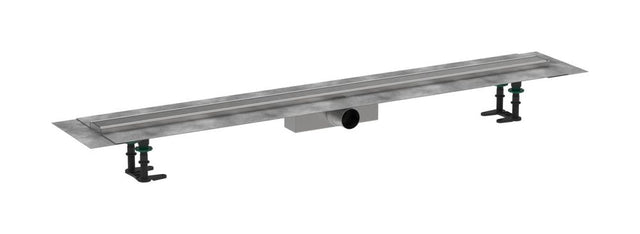 hansgrohe RainDrain Compact Komplettset Duschrinne 1200 für Standardinstallation Edelstahl gebürstet, 56184800