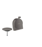 hansgrohe Exafill S Fertigset Wanneneinlauf, Ablauf- und Überlaufgarnitur Brushed Black Chrome, 58117340