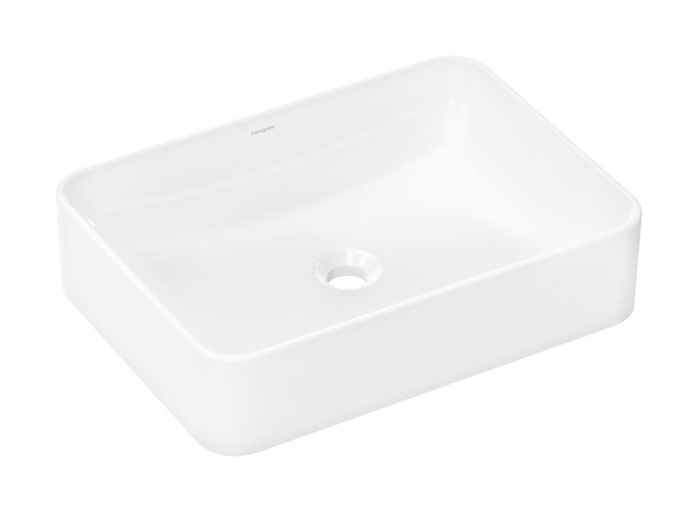 hansgrohe Xuniva Q Aufsatzwaschtisch 550/400 ohne Hahnloch und Überlauf Weiß, 60168450