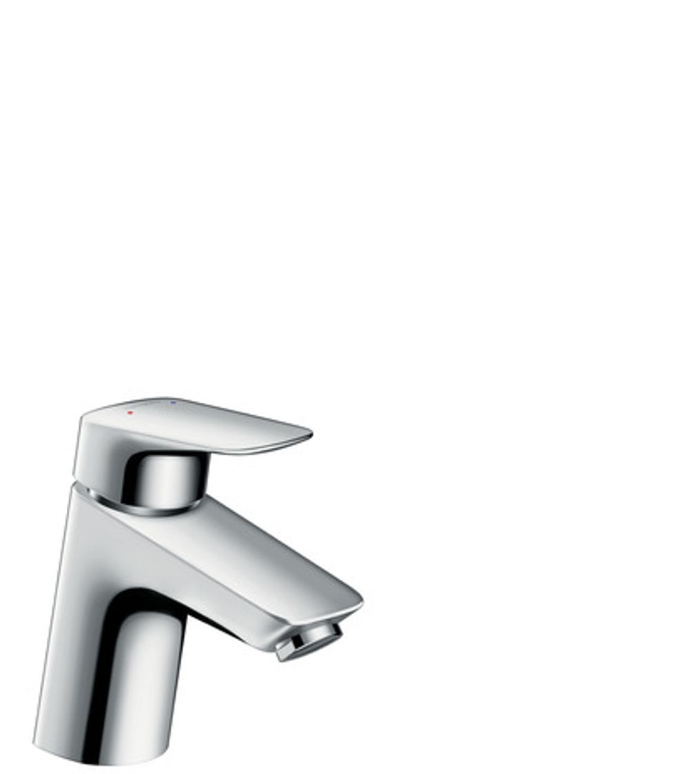 hansgrohe Logis Einhebel-Waschtischmischer 70 LowFlow 3,5 l/min mit Zugstangen-Ablaufgarnitur Chrom, 71078000