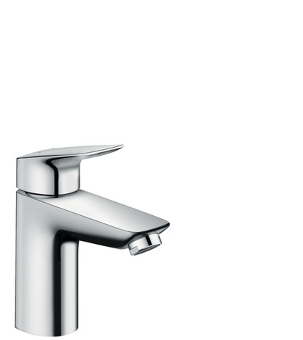 hansgrohe Logis Einhebel-Waschtischmischer 100 mit Metall Zugstangen-Ablaufgarnitur Chrom, 71171000