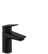 hansgrohe Logis Einhebel-Waschtischmischer 100 CoolStart mit Zugstangen-Ablaufgarnitur Mattschwarz, 71102670