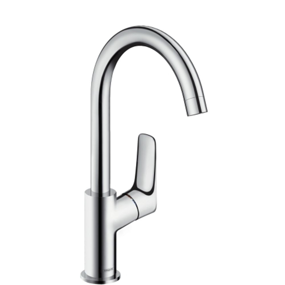 hansgrohe Logis Einhebel-Waschtischmischer 210 mit Schwenkauslauf und Zugstangen-Ablaufgarnitur Chrom, 71130000