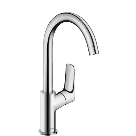 hansgrohe Logis Einhebel-Waschtischmischer 210 mit Schwenkauslauf und Zugstangen-Ablaufgarnitur Chrom, 71130000