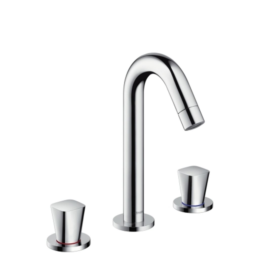 hansgrohe Logis 3-Loch Waschtischarmatur 150 mit Zugstangen-Ablaufgarnitur Chrom, 71133000