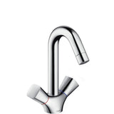 hansgrohe Logis 2-Griff Waschtischarmatur 150 mit Zugstangen-Ablaufgarnitur Chrom, 71222000