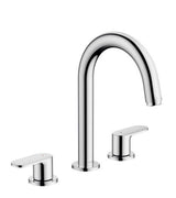 hansgrohe Vernis Blend 3-Loch Waschtischarmatur mit Zugstangen-Ablaufgarnitur Chrom, 71553000