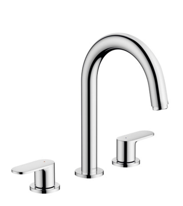 hansgrohe Vernis Blend 3-Loch Waschtischarmatur mit Zugstangen-Ablaufgarnitur Chrom, 71553000