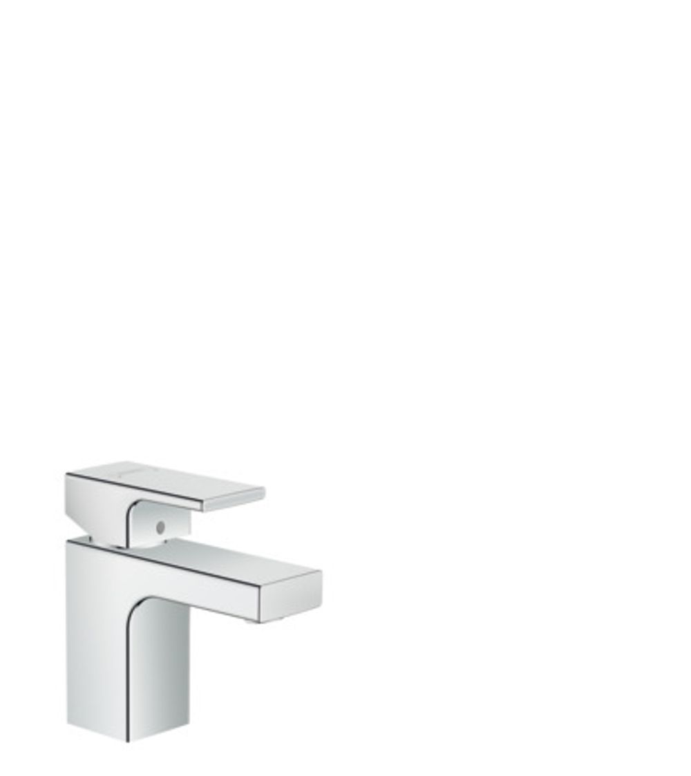 hansgrohe Vernis Shape Einhebel-Waschtischmischer 70 mit isolierter Wasserführung und Metall Zugstangen-Ablaufgarnitur Chrom, 71566000