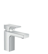 hansgrohe Vernis Shape Einhebel-Waschtischmischer 100 mit isolierter Wasserführung und Zugstangen-Ablaufgarnitur Chrom, 71561000