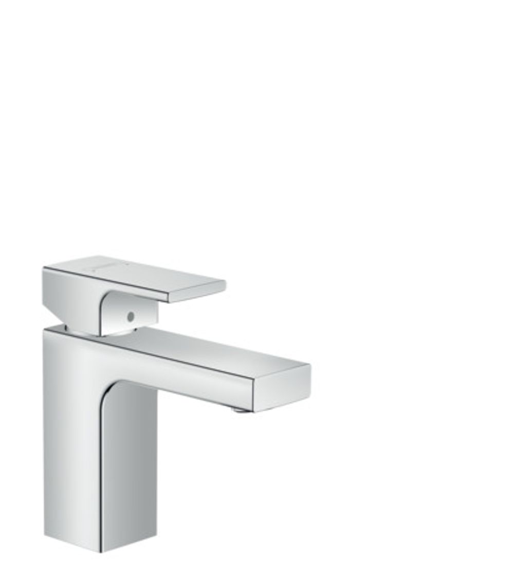 hansgrohe Vernis Shape Einhebel-Waschtischmischer 100 mit isolierter Wasserführung ohne Ablaufgarnitur Chrom, 71569000