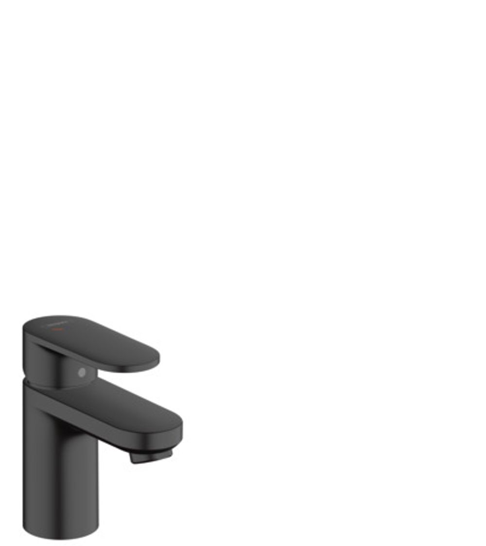 hansgrohe Vernis Blend Einhebel-Waschtischmischer 70 CoolStart mit Zugstangen-Ablaufgarnitur Mattschwarz, 71584670