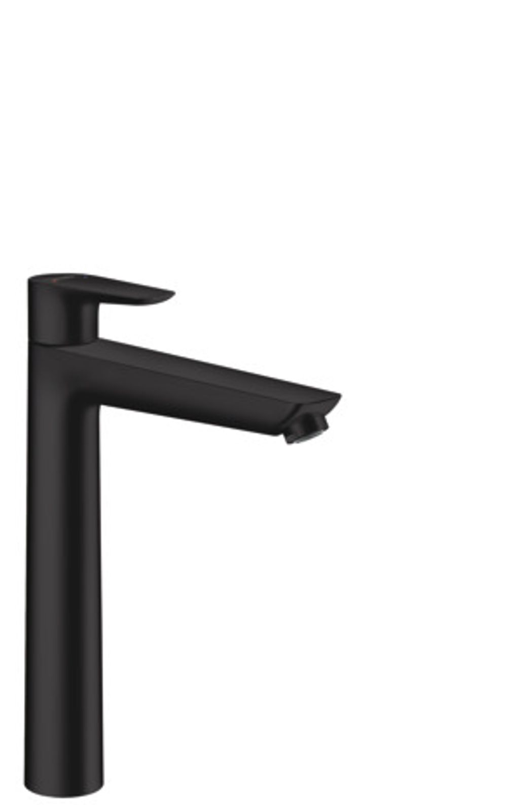 hansgrohe Talis E Einhebel-Waschtischmischer 240 für Aufsatzwaschtische mit Zugstangen-Ablaufgarnitur Mattschwarz, 71716670