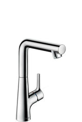 hansgrohe Talis S Einhebel-Waschtischmischer 210 mit Schwenkauslauf und Zugstangen-Ablaufgarnitur Chrom, 72105000