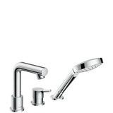 hansgrohe Talis S 3-Loch Einhebel-Wannenrandmischer für Secuflex Chrom, 72416000