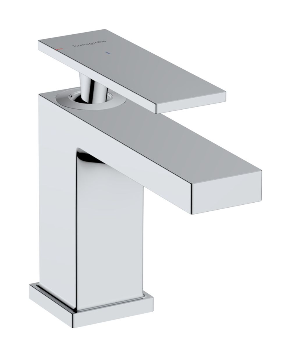 Hansgrohe HG Tecturis E Einhebel-Waschtischmischer 80 CoolStart EcoSmart+ mit Zugstangen-Ablaufgarnitur Chrom, 73002000