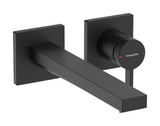 Hansgrohe HG Tecturis E Einhebel-Waschtischmischer Unterputz für Wandmontage EcoSmart+ mit Auslauf 22,5 cm Mattschwarz, 73051670