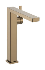 Hansgrohe HG Tecturis E Einhebel-Waschtischmischer 240 Fine CoolStart EcoSmart+ für Aufsatzwaschtische mit Push-Open Ablaufgarnitur Brushed Bronze, 73070140