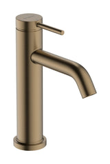 hansgrohe Tecturis S Einhebel-Waschtischmischer 110 CoolStart EcoSmart+ mit Zugstangen-Ablaufgarnitur Brushed Bronze, 73314140