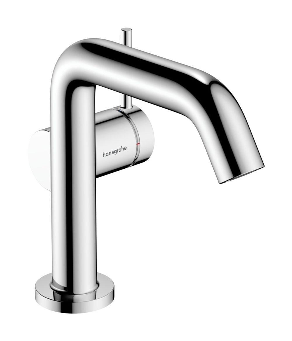 hansgrohe Tecturis S Einhebel-Waschtischmischer 110 Fine CoolStart EcoSmart+ mit Push-Open Ablaufgarnitur Chrom, 73320000