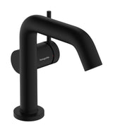 hansgrohe Tecturis S Einhebel-Waschtischmischer 110 Fine CoolStart EcoSmart+ mit Push-Open Ablaufgarnitur Mattschwarz, 73320670